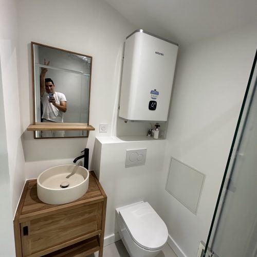 Transformation d’une dépendance maison en salle de sport avec douche toulouse 31 haute garonne (14)